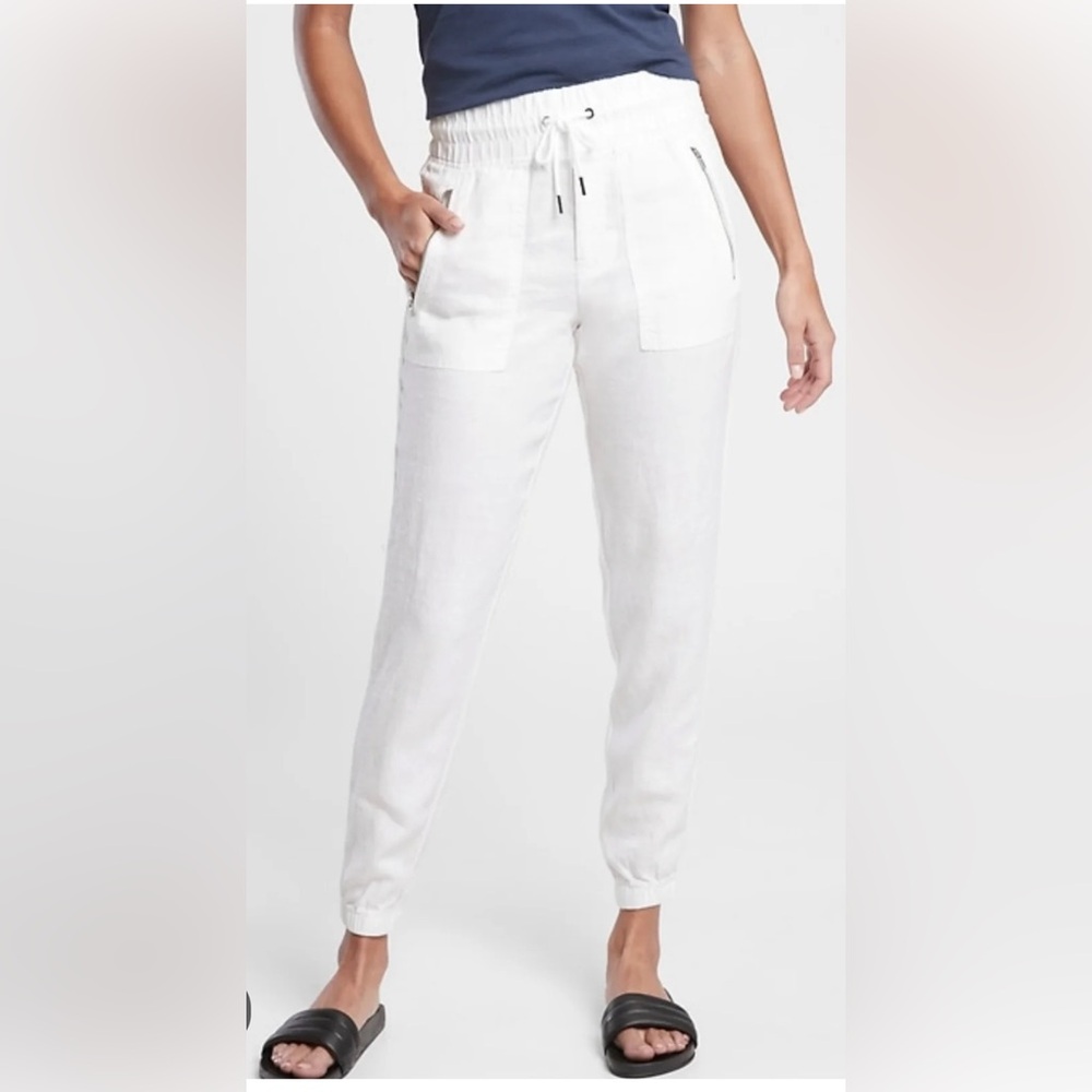 Athleta Linen Jogger Pants . Size small